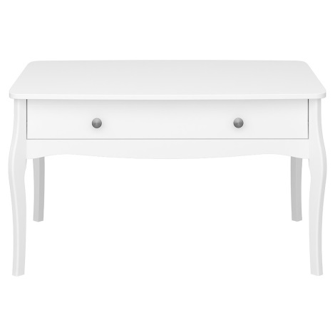 Odkladací stolík BAROQUE 55x96,5 cm biela