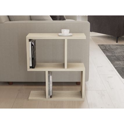 Odkladací stolík CROS 45x17 cm mramorový dekor/béžová