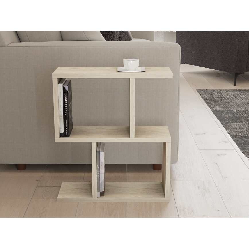Odkladací stolík CROS 45x17 cm mramorový dekor/béžová