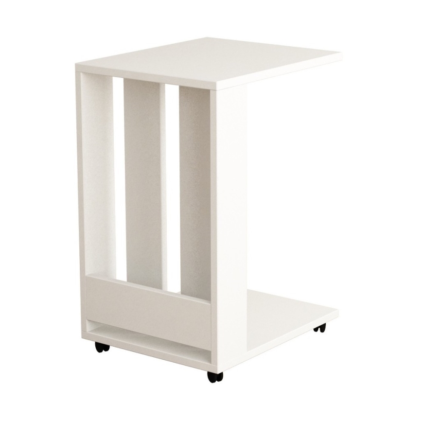 Odkladací stolík EDI 60x37 cm biela