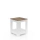 Odkladací stolík GRADO 61x50 cm biela/hnedá