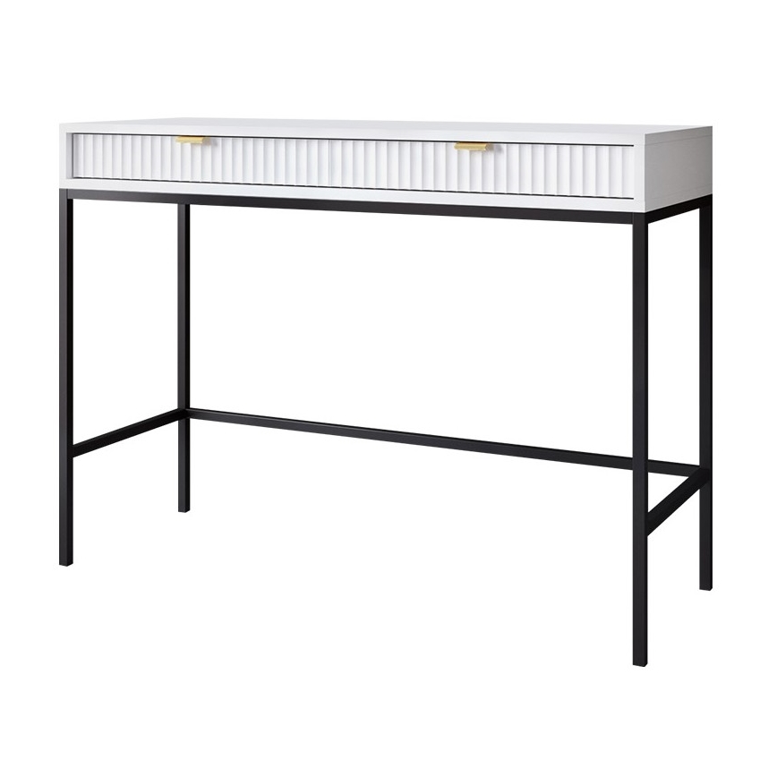 Odkladací stolík NOVA 77x104 cm biela/čierna