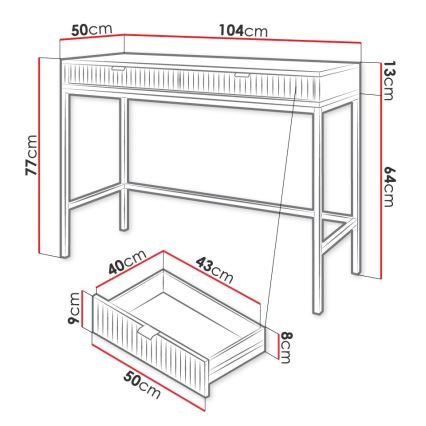 Odkladací stolík NOVA 77x104 cm biela/čierna