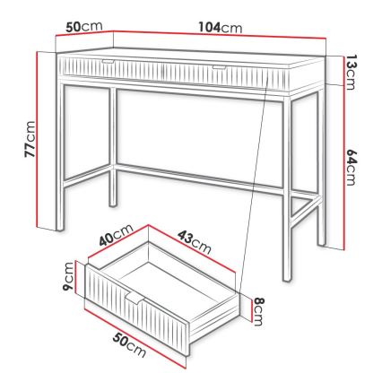 Odkladací stolík NOVA 77x104 cm čierna