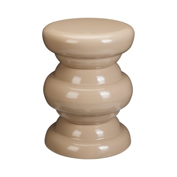Odkladací stolík PETIT, priemer 31 cm, béžový