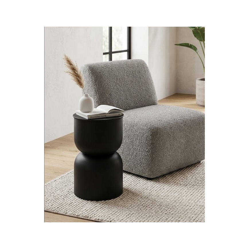 Odkladací stolík PETIT, priemer 31 cm, čierny