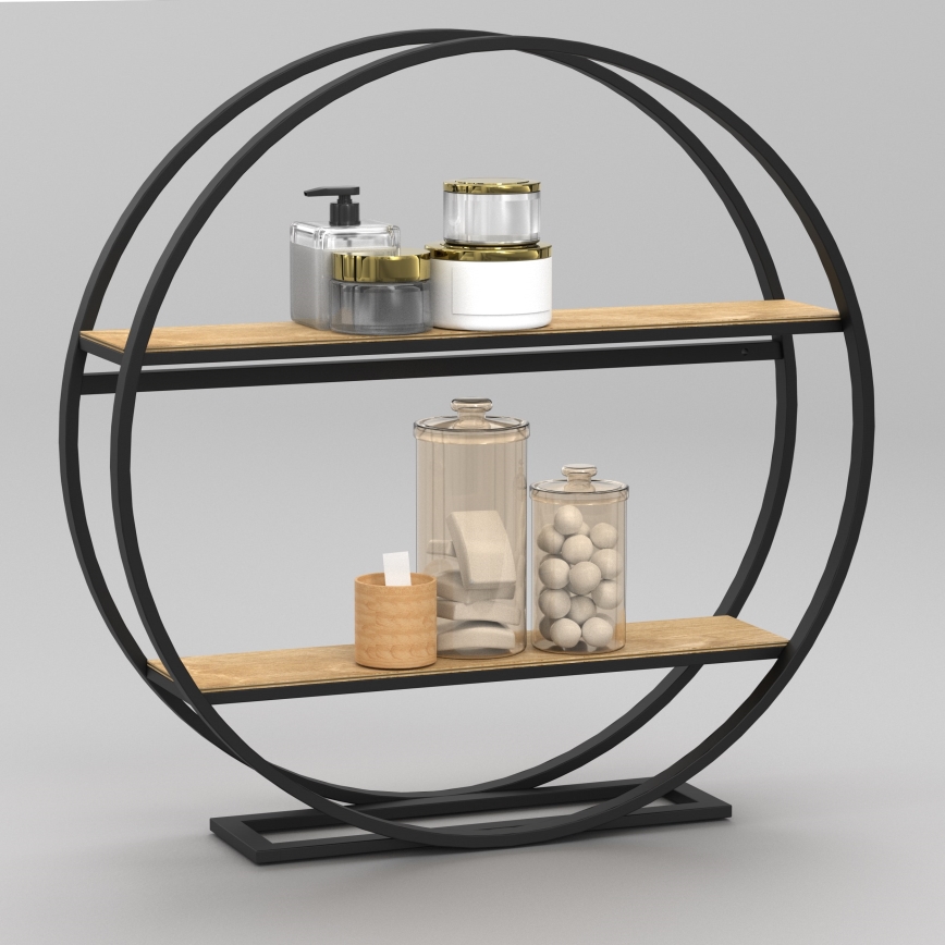 Odkladací stolík SHELF pr. 62,5 cm dub