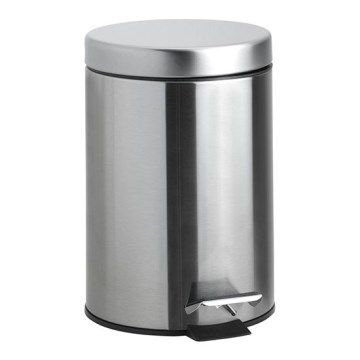 Odpadkový kôš 17x25,5 cm nerezový/strieborný