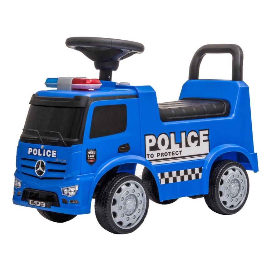Odrážadlo Mercedes Polícia 2xAA modrá