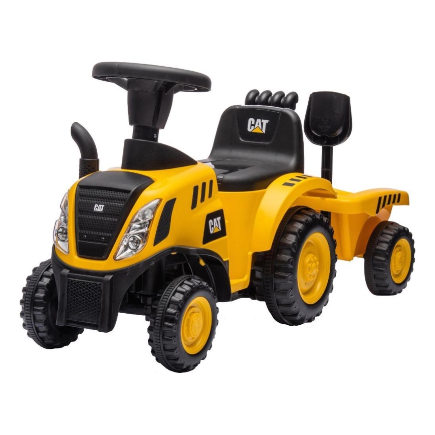 Odrážadlo traktor CAT 2xAA žltá/čierna