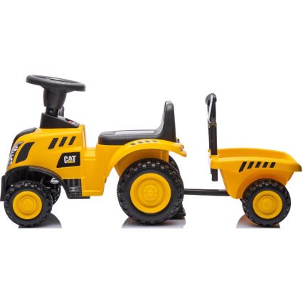 Odrážadlo traktor CAT 2xAA žltá/čierna