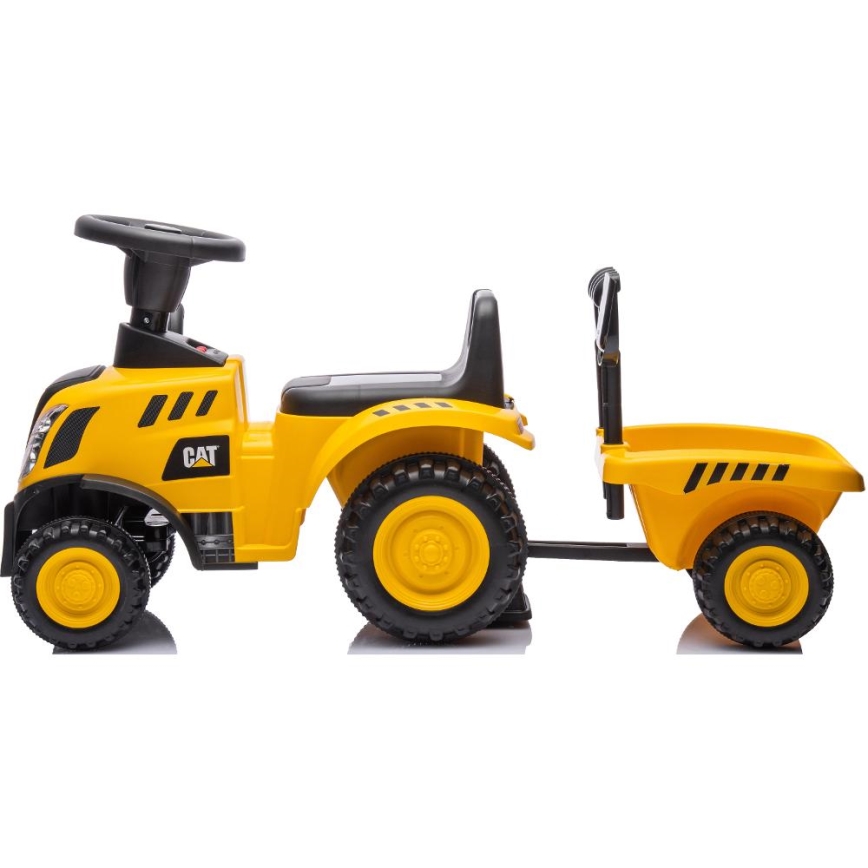 Odrážadlo traktor CAT 2xAA žltá/čierna
