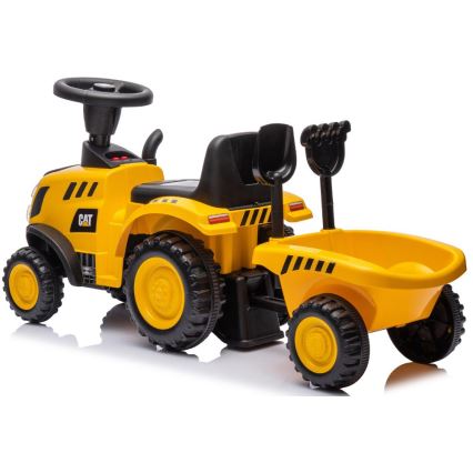 Odrážadlo traktor CAT 2xAA žltá/čierna