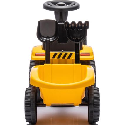 Odrážadlo traktor CAT 2xAA žltá/čierna