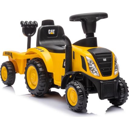 Odrážadlo traktor CAT 2xAA žltá/čierna