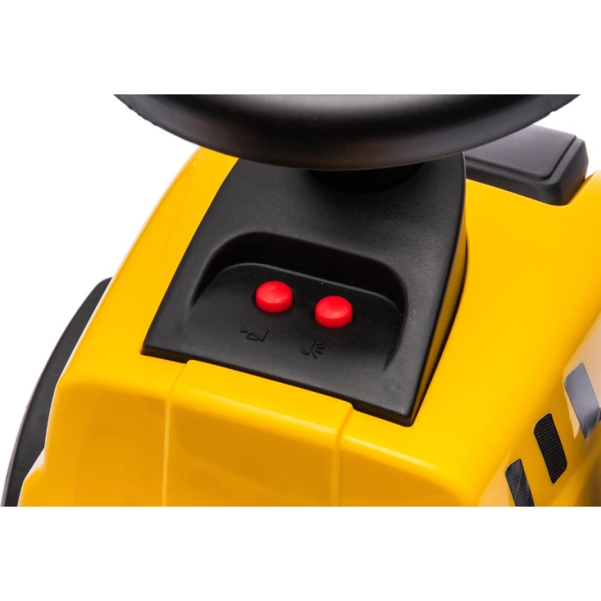Odrážadlo traktor CAT 2xAA žltá/čierna