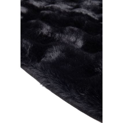 Okrúhly koberec RABBIT BUBBLE 160 cm čierny