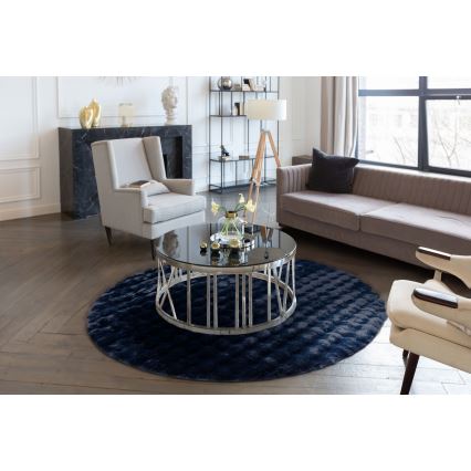 Okrúhly koberec RABBIT BUBBLE 160 cm modrý