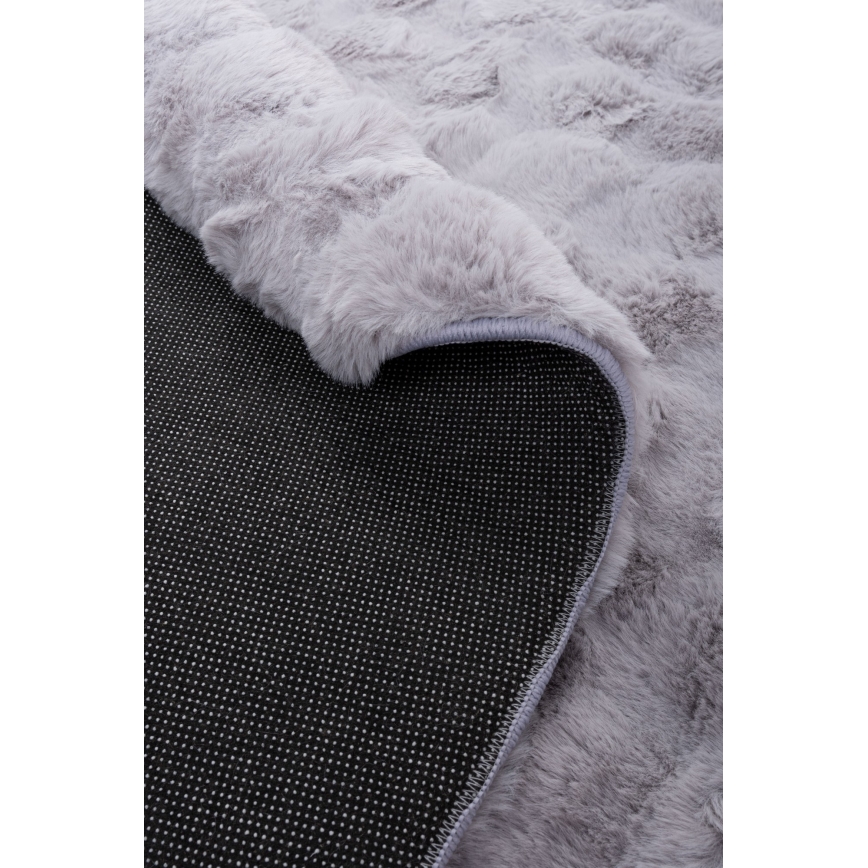 Okrúhly koberec RABBIT BUBBLE 160 cm sivý