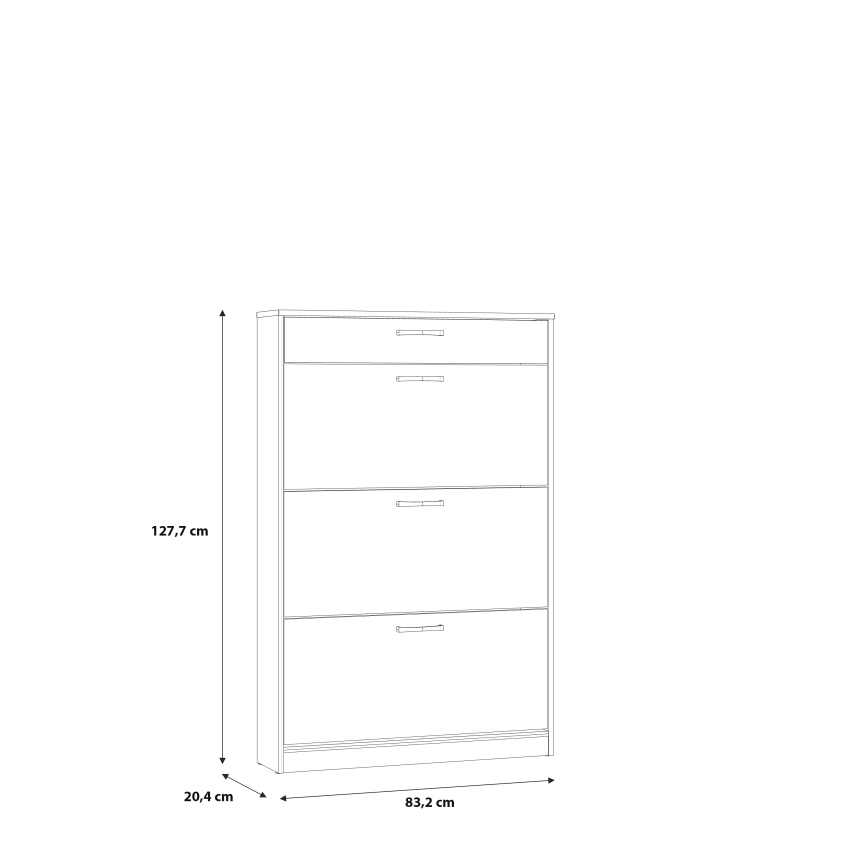 Omara za čevlje KAVI, hrast Artisan