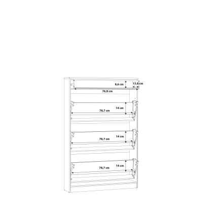 Omara za čevlje KAVI, hrast Artisan