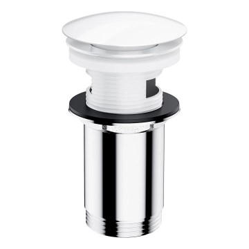 OMNIRES A706BP - Umývadlový výpust CLICK-CLACK pr. 6,6 cm lesklá biela