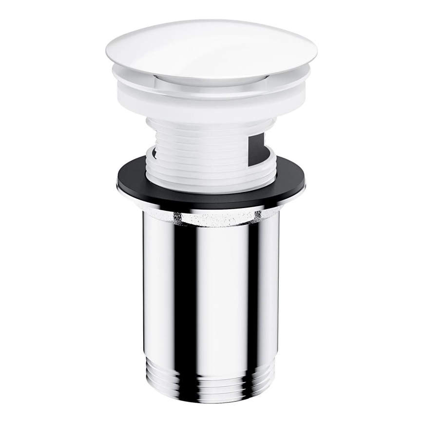 OMNIRES A706BP - Umývadlový výpust CLICK-CLACK pr. 6,6 cm lesklá biela