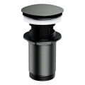 OMNIRES A706GR - Umývadlový výpust CLICK-CLACK pr. 6,6 cm kefovaný grafit