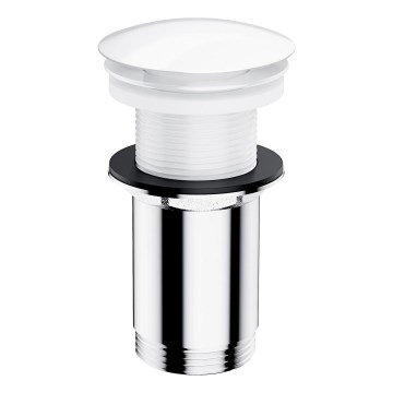 OMNIRES A716BP - Umývadlový výpust CLICK-CLACK pr. 6,6 cm lesklá biela