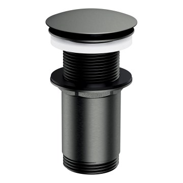 OMNIRES A716GR - Umývadlový výpust CLICK-CLACK pr. 6,6 cm kefovaný grafit