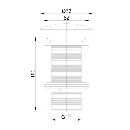 OMNIRES A82CR - Umývadlový výpust DRAIN pr. 7,2 cm lesklý chróm