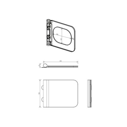 OMNIRES BOSTONDEBP - Záchodová doska SoftClose BOSTON duroplast/lesklá biela