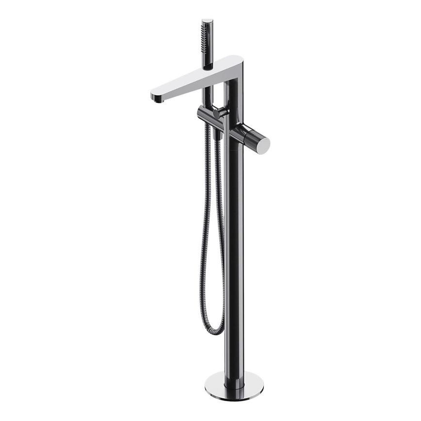 OMNIRES CT8033CR - Voľne stojacia vaňová sada s batériou CONTOUR lesklý chróm