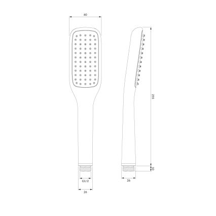 OMNIRES HUDSONX-PCR - Sprchová sada HUDSONX lesklý chróm