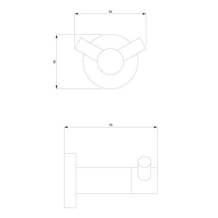 OMNIRES MP60120BL - Nástenný háčik MODERN PROJECT matná čierna