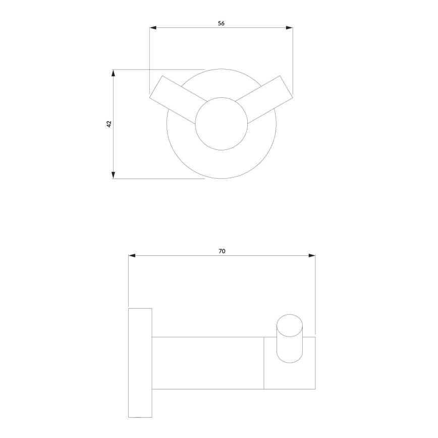 OMNIRES MP60120BL - Nástenný háčik MODERN PROJECT matná čierna