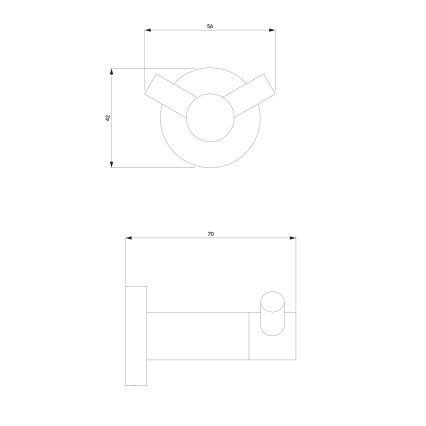 OMNIRES MP60120CR - Nástenný háčik MODERN PROJECT lesklý chróm