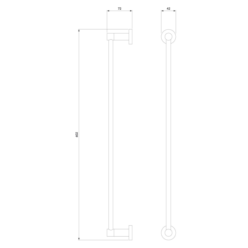 OMNIRES MP60216CR - Nástenný vešiak na uteráky MODERN PROJECT 60 cm lesklý chróm