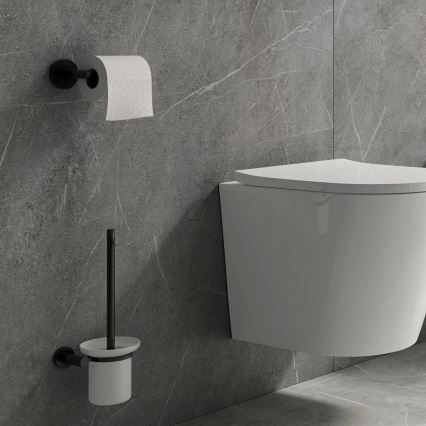 OMNIRES MP60620BL - Nástenná WC štetka MODERN PROJECT matná čierna