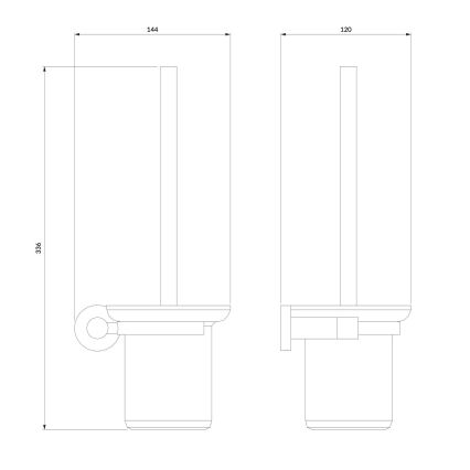 OMNIRES MP60620CR - Nástenná WC štetka MODERN PROJECT lesklý chróm