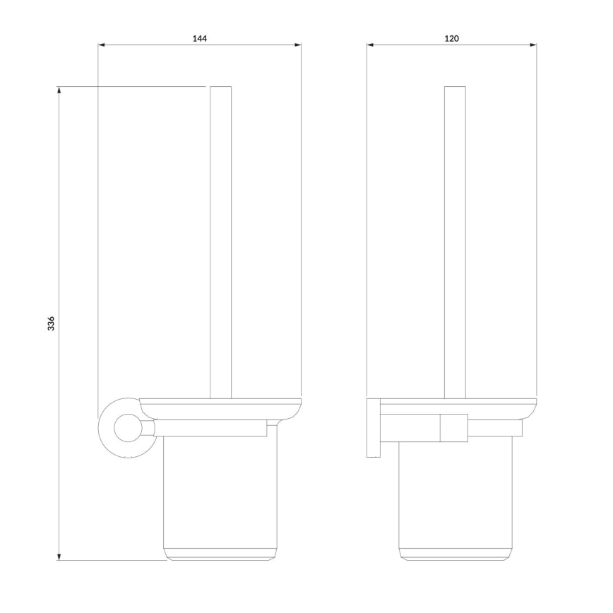 OMNIRES MP60620CR - Nástenná WC štetka MODERN PROJECT lesklý chróm
