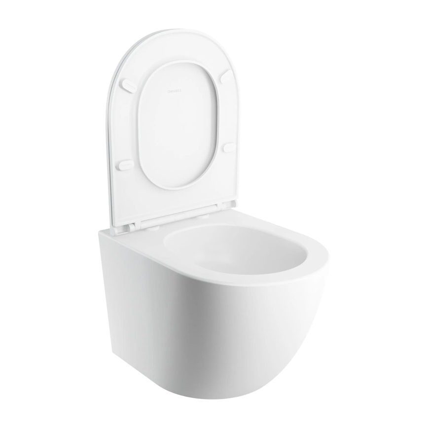 OMNIRES OTTAWASPXMWBM - Závesné WC s doskou SoftClose OTTAWA keramika/matná biela