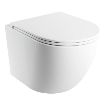 OMNIRES OTTAWASPXMWBM - Závesné WC s WC sedátkom SoftClose OTTAWA keramika/matná biela