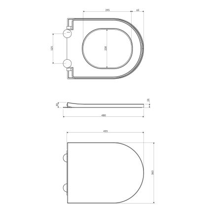 OMNIRES TAMPADEBP - Záchodová doska SoftClose TAMPA duroplast/lesklá biela
