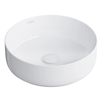 OMNIRES TULSA355BP - Umývadlo na dosku TULSA, priemer 36 cm, keramika/lesklá biela