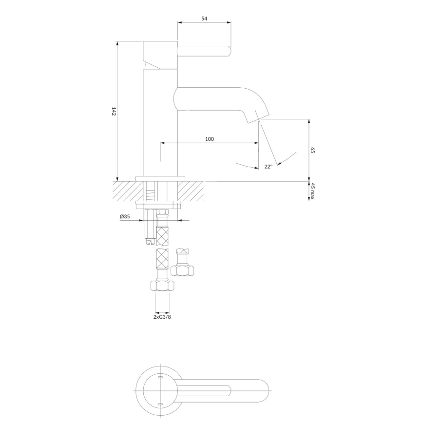 OMNIRES Y1210CR - Umývadlová batéria Y 14,2 cm lesklý chróm