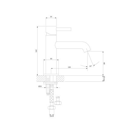 OMNIRES Y1210NCR - Umývadlová batéria Y 16,2 cm lesklý chróm