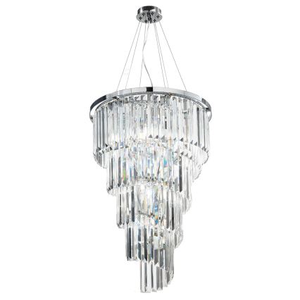 Ondaluce - Krištáľový luster na lanku ALEXANDER 10xE14/10W/230V pr. 50 cm lesklý chróm