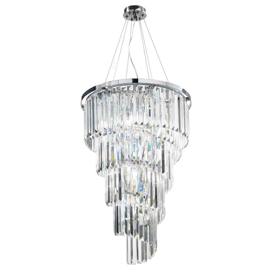 Ondaluce - Krištáľový luster na lanku ALEXANDER 10xE14/10W/230V pr. 50 cm lesklý chróm