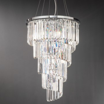 Ondaluce - Krištáľový luster na lanku ALEXANDER 7xE14/10W/230V priemer 50 cm lesklý chróm